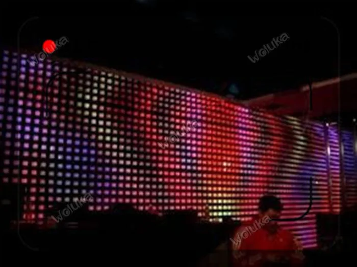 P12 5*6 м Свадебная вечеринка сценический фон LED RGB видео занавес с контроллером CD50