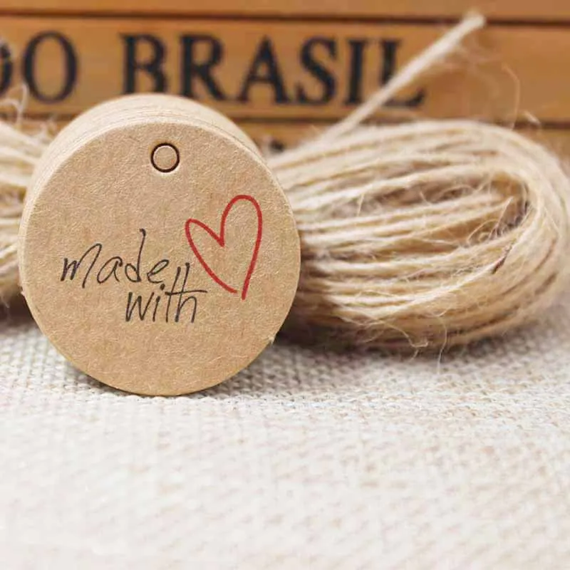 Diy Tag ручная работа Jewely Label300pcs 1 18 'гребешок TagVintage этикетка упаковка подарочная