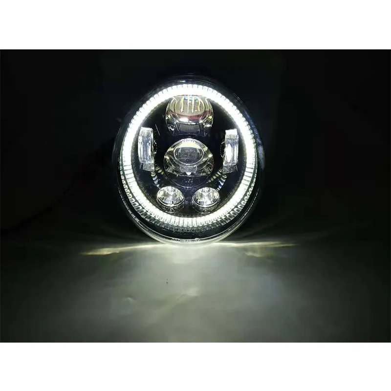 Черный светодиодный фары Hi/короче спереди и длиннее сзади) луч DRL Halo белый