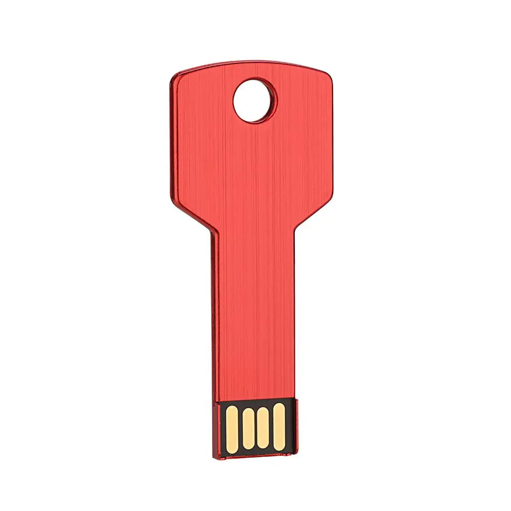Red Металлический дверной ключ, USB флеш-накопитель, USB флешка, золотой ключ, флешка, 4 ГБ, 8 ГБ, 16 ГБ, 32 ГБ, 64 ГБ, 128 ГБ, флешка, карта памяти - Цвет: Red