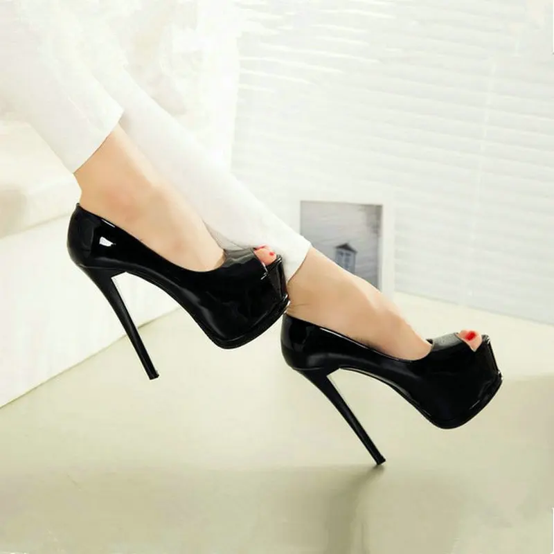 Женские модные туфли лодочки на тонком высоком каблуке 14 см|Женские туфли| |