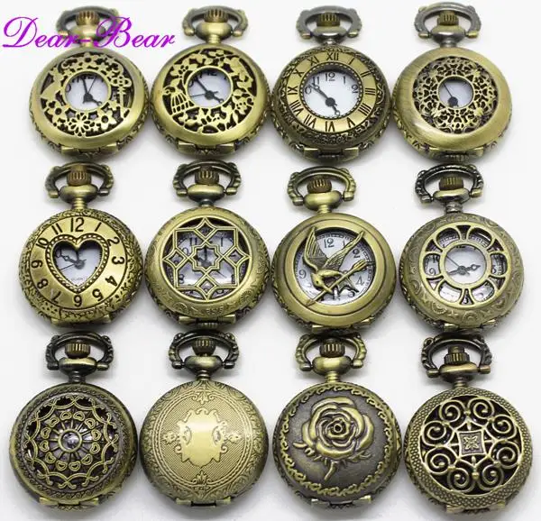 (APW004) карманные часы с цепочкой и в виде кролика ключей смешанные Alice in Wonderland