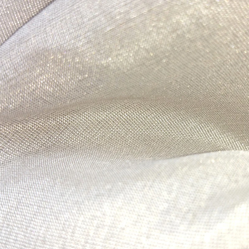 Муббери шелк с серебряным волокном Радиационная Ткань Серебряная 80 #|fabric silver|silver