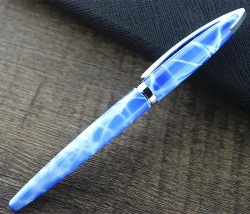 Новинка JINHAO 156, элегантная винная перьевая ручка и черный, синий, мраморный, серый, зеленый, черный, коричневый, 7 видов цветов на выбор, для офиса - Цвет: 11