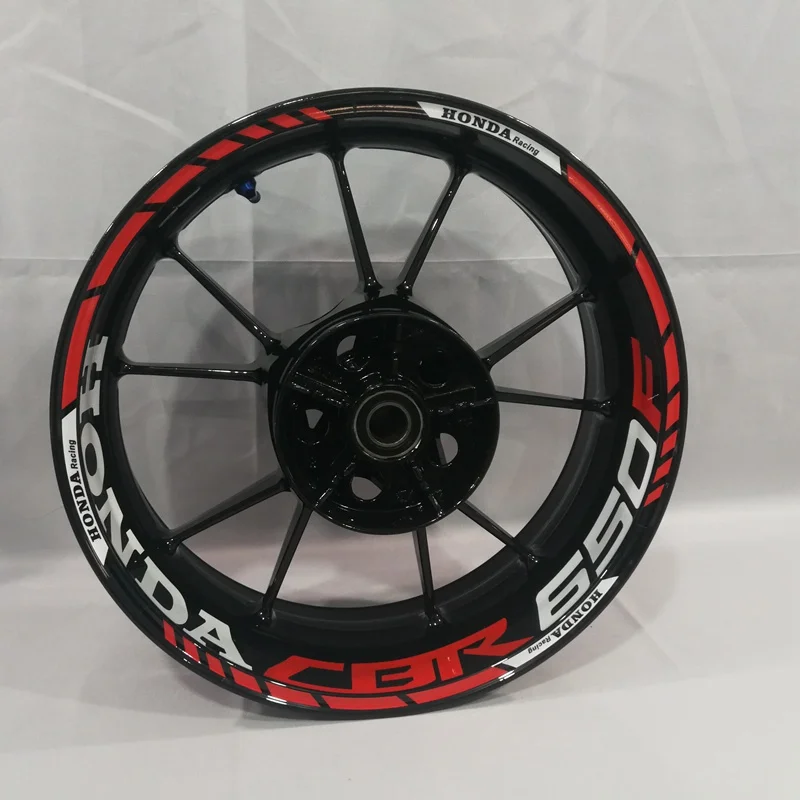 Для honda CBR650F мотоциклы колеса наклейки водонепроницаемый Светоотражающие Обода наклейки передние и задние пользовательские внутренний обод