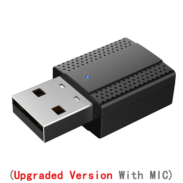 Black (with mic) Модернизированный Bluetooth 5,0 приемник передатчик с микрофоном Handfree вызов USB Мини 3,5 мм стерео беспроводной Bluetooth адаптер для автомобиля тв - Цвет: Black (with mic)
