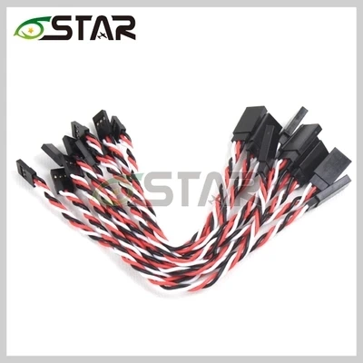 300mm futaba 10 шт./лот 6 Star 22# 22AWG 60 ядер Futaba JR анти-помехи сервопривод витые удлинители разной длины - Цвет: 300mm futaba
