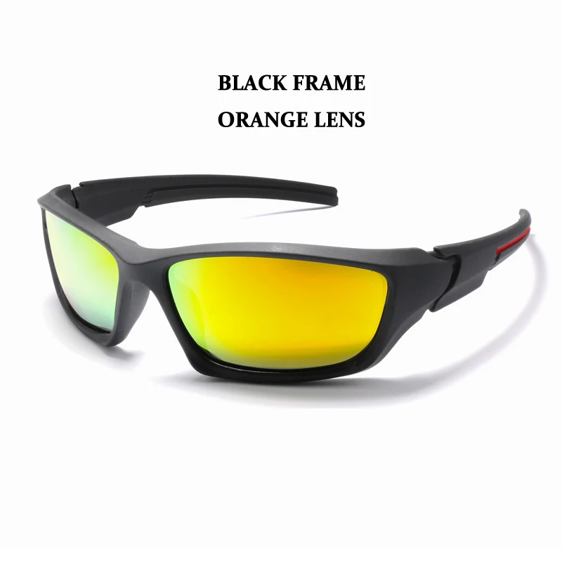 BLACK ORANGE Мужские Поляризованные Солнцезащитные hd-очки унисекс для вождения Googles антибликовые солнцезащитные очки для мужчин Мужские поляризационные очки с футляром bril - Цвет линз: BLACK ORANGE