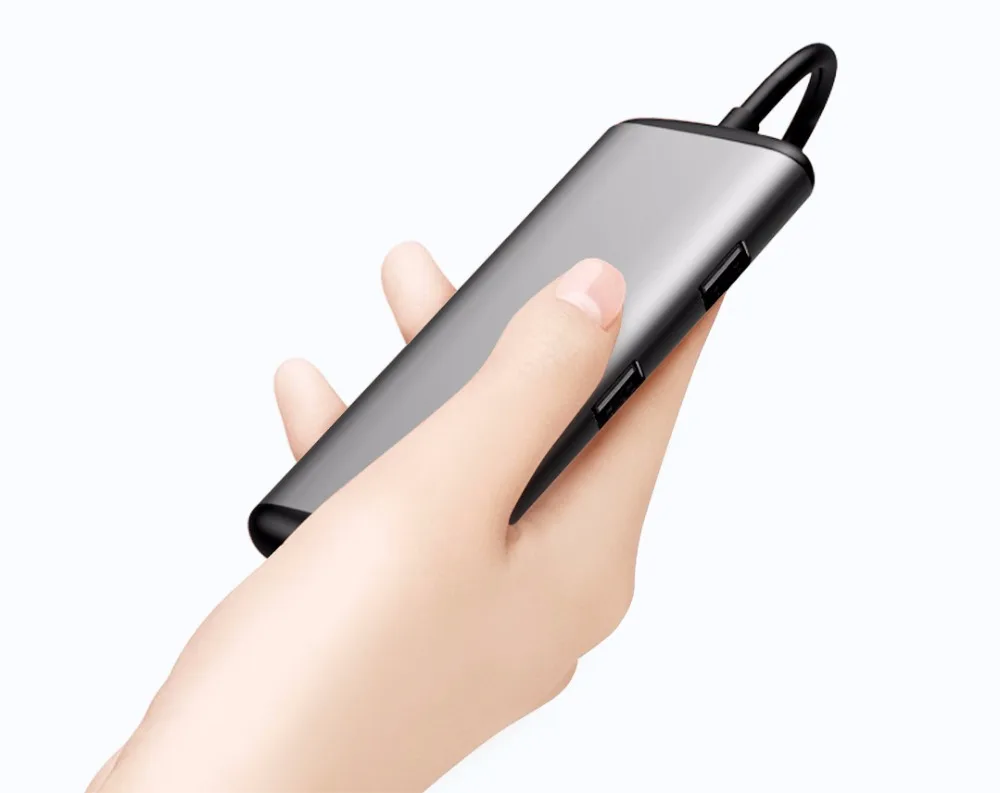 Xiaomi hagибис usb type-C зарядный адаптер 6 в 1 type C TF/SD/PD/2 USD 3,0/HDMI Мужской к женскому зарядному преобразователю зарядное устройство H20