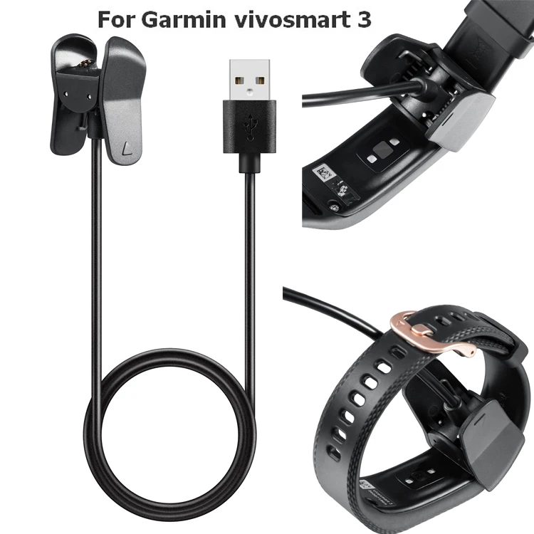 USB Зарядное устройство для Garmin Vivosmart 3 ремешок Pawaca быстрой зарядки передачи и