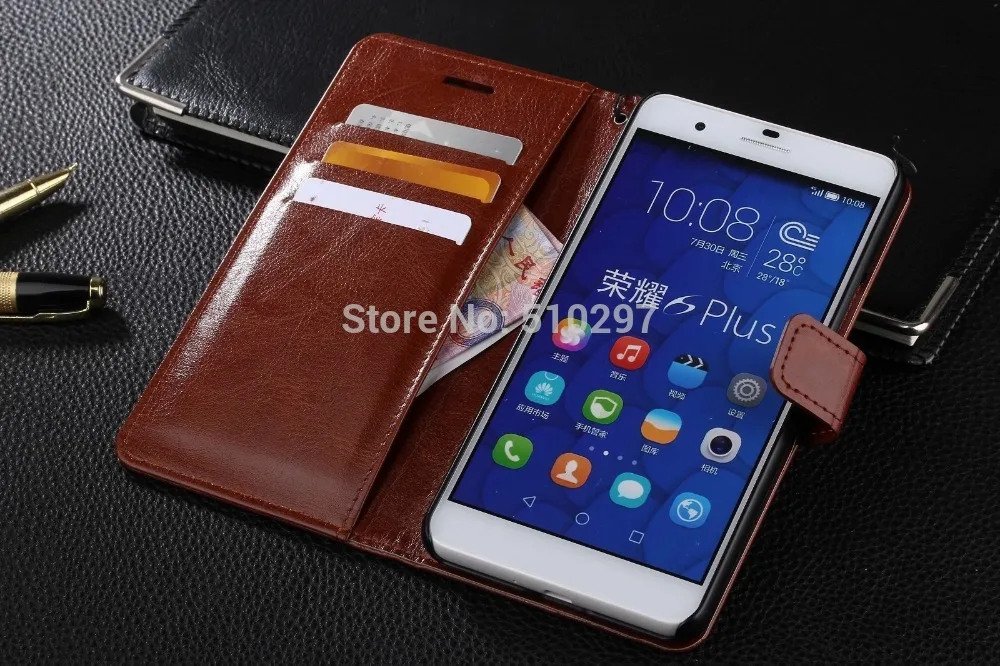 Luxury Case for Huawei Honor 6 Plus PU Leather Wallet Cover For 6S 6plus Stand With Card Holder|case htc desire|case walletwallet pattern |