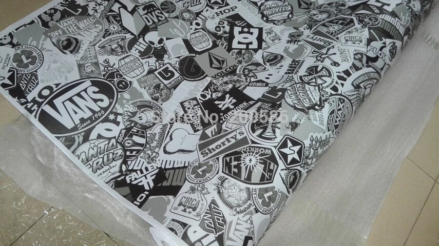 Белая и Черная Виниловая пленка с воздушным пузырьком настоящие логотипы для