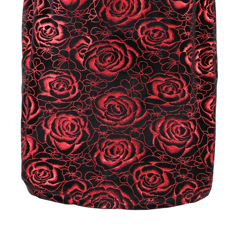 Женское платье бархат фланель элегантный Цветочный принт Винтаж установлены