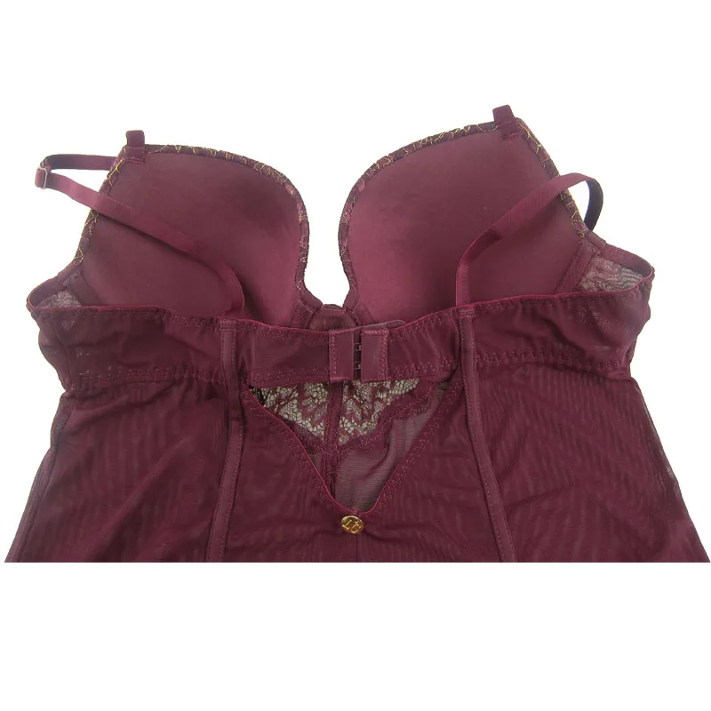 Женские бюстье и корсеты, бюстгальтер с чашечками 3/4, сексуальный кружевной бюстгальтер+ эластичная сетчатая ткань, нижнее белье и трусы на косточках 36B 38B 40B 42B K-499