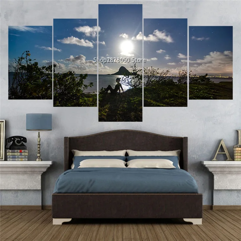 Холщовая Настенная картина из нескольких предметов для гостиной Безрамные