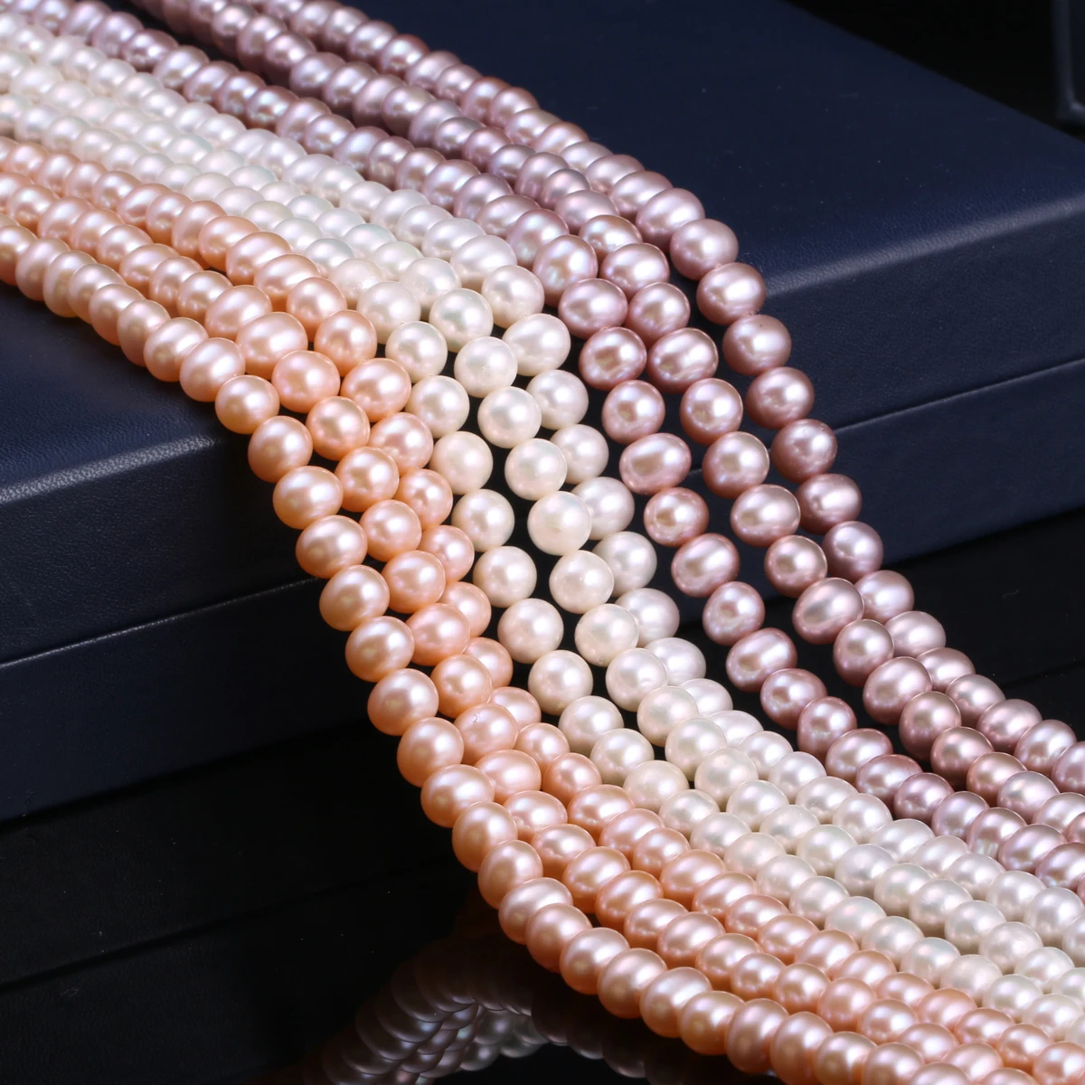 

Natural Freshwater Cultured Pearls Beads Round 100% Natural Pearls for Jewelry Making Necklace Bracelet 14 Inches Size 7-8mm