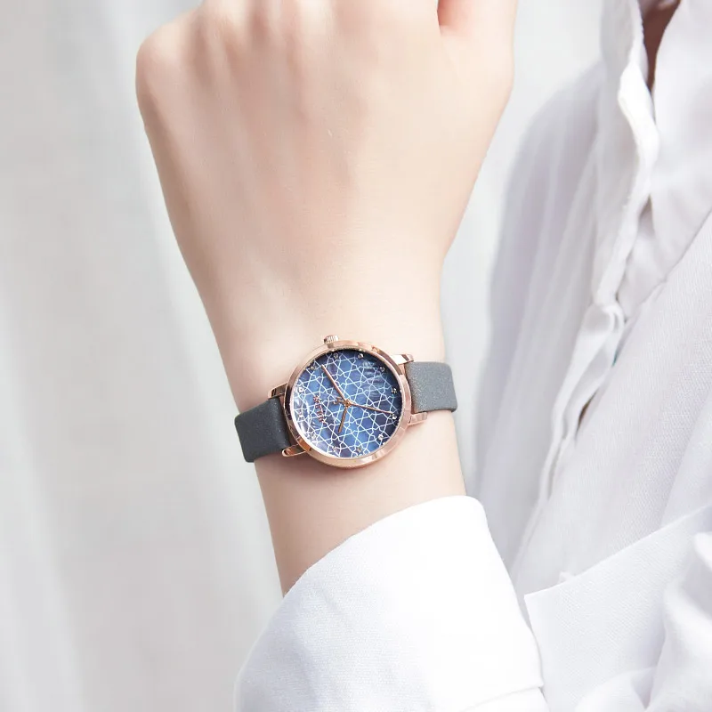 Julius Watch Green Women Leather Fashion Stylish Quartz Wristwatch Rosegold Stainless Steel Back case JA-1178 | Наручные часы