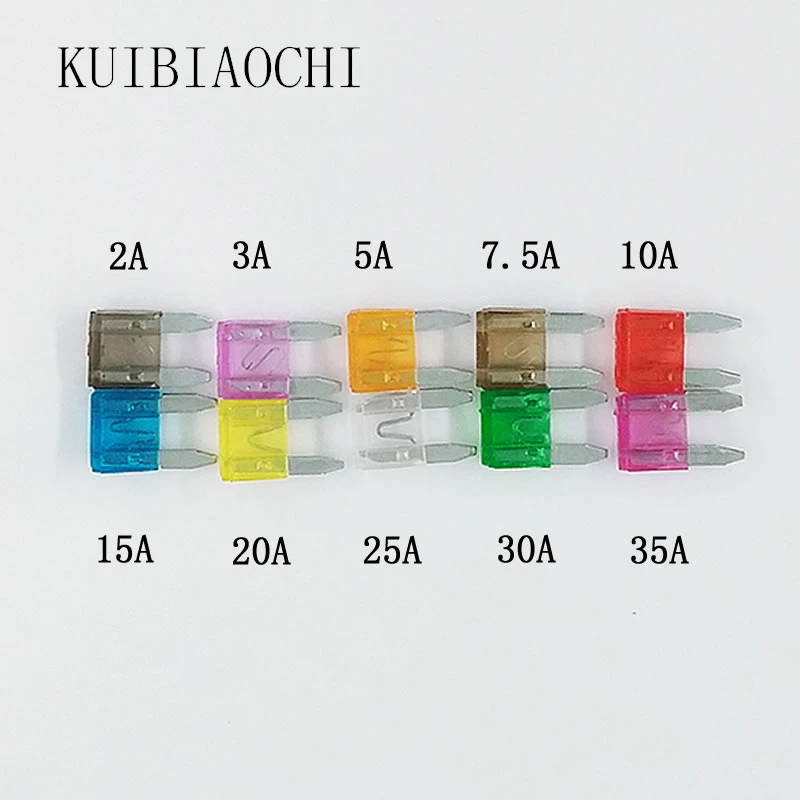 100 шт./лот Мини автоматический предохранитель 10 значений набор автомобильных