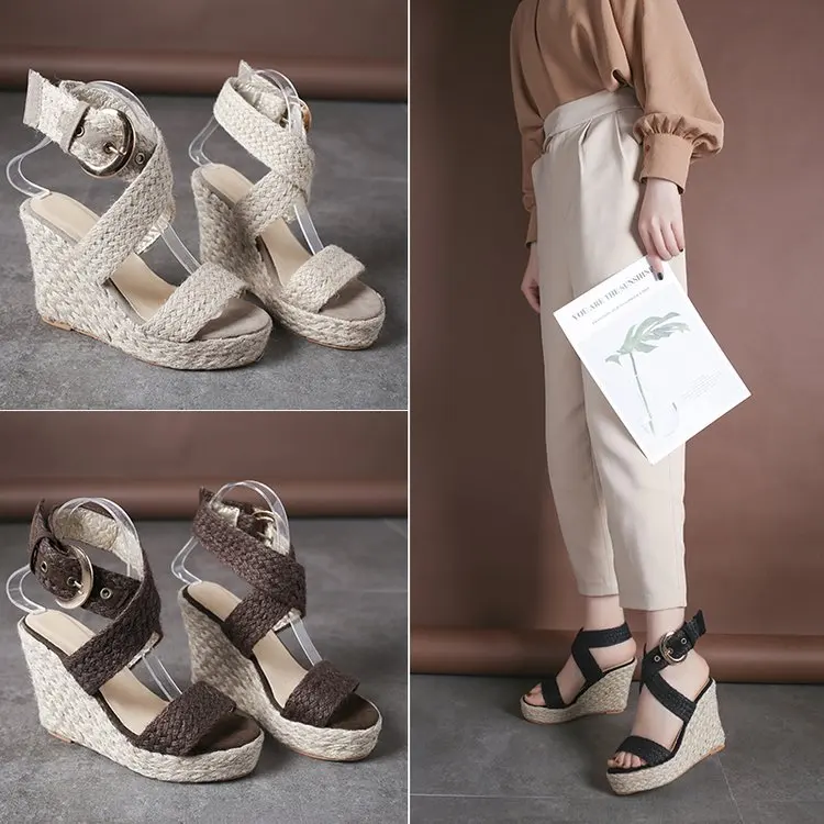 Женские летние босоножки коллекция 2019 года Босоножки на платформе с