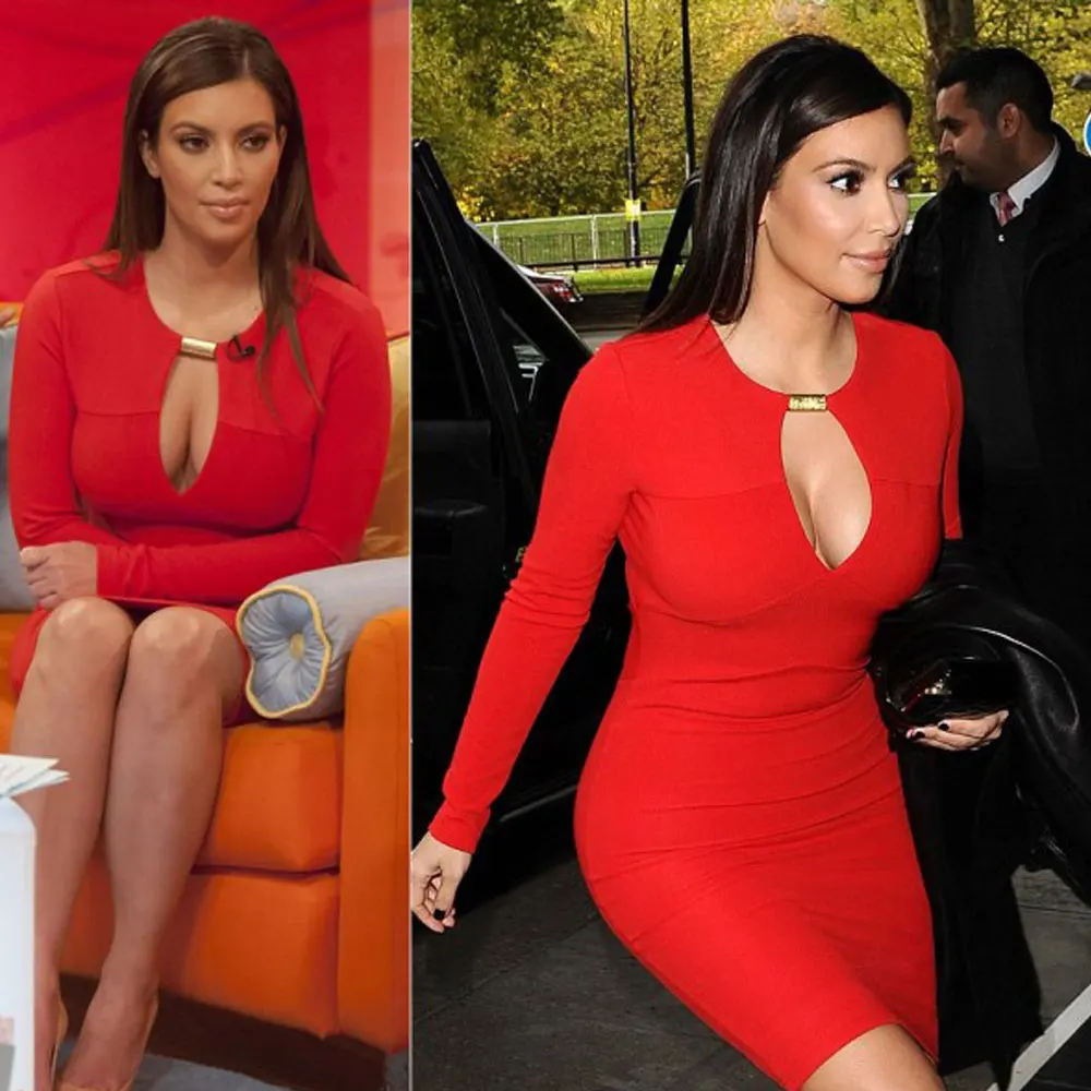 Красное платье с длинным рукавом 2020 Женская Новая мода сексуальное Клубное