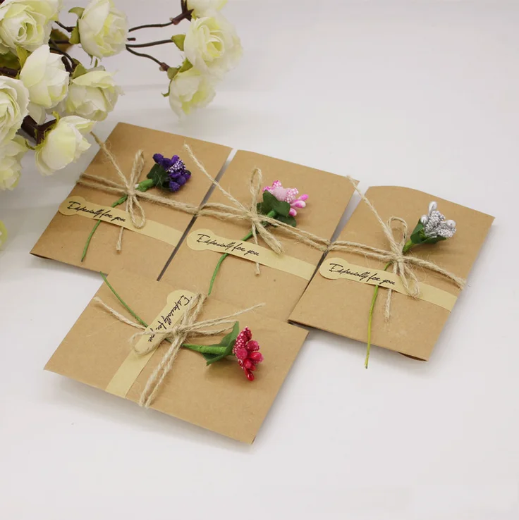 50 шт коричневые DIY крафт бумаги праздничные конверты открытки Пригласительные