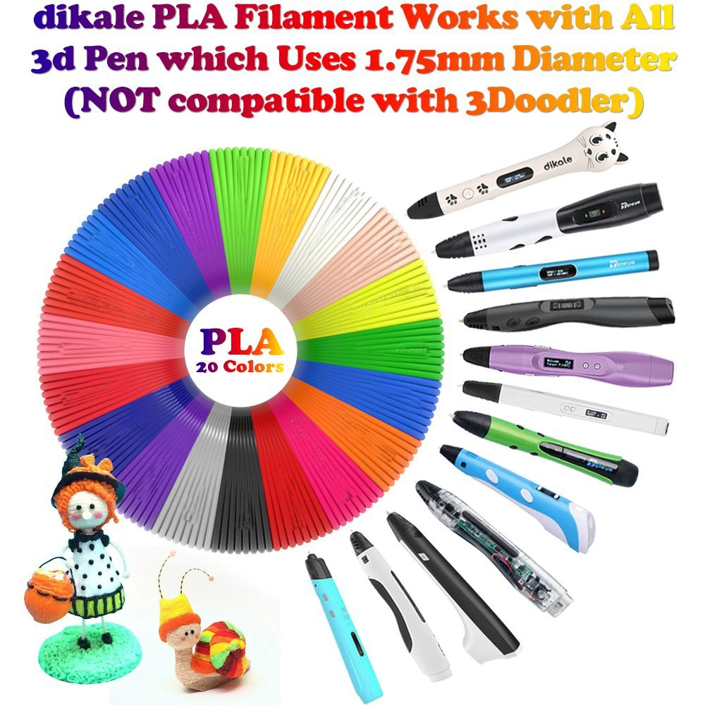 Dikale 3D Scribble Stift PLA нить Рисунок ручка карандаш Impresora Imprimant Caneta креативный подарок
