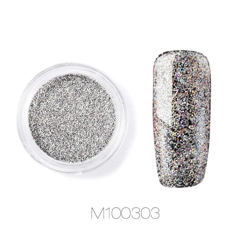 M100303 ROSALIND Искрящиеся блестки порошок хром блестящий блеск для ногтей дизайн пыли Маникюр светящиеся украшения для дизайна ногтей Голографическая - Цвет: M100303