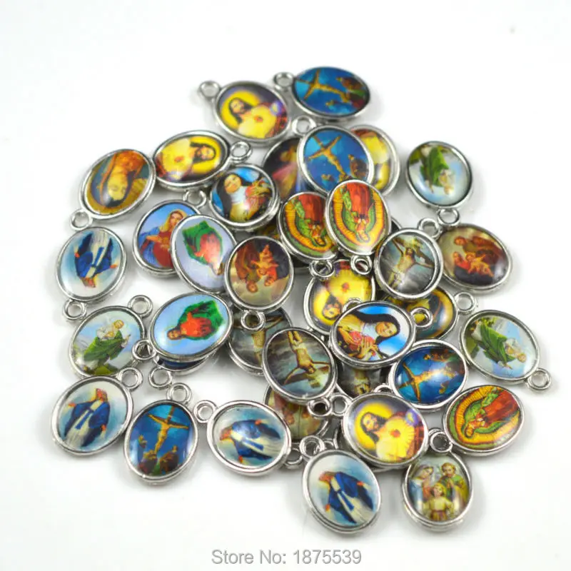 Модная маленькая религиозная подвеска с красочным изображением католической