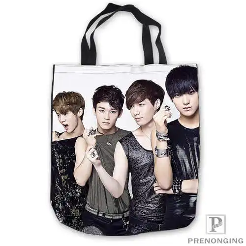 Пользовательские холст EXO ToteBags ручная хозяйственная сумка Повседневная пляжная