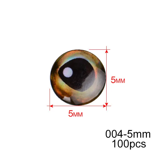 004 5mm 3D реалистичные лазерные рыбные глаза разного размера рыболовные снасти рыболовные приманки - Цвет: 004 5mm