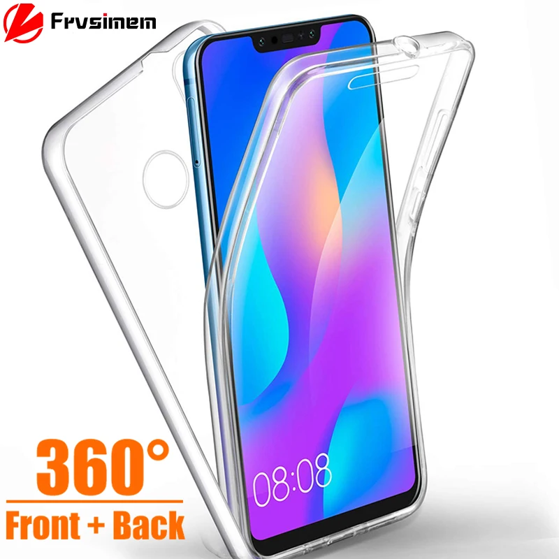 360 Degree Full Body Case For Huawei Nova3 Nova3i Nova 3 3i Transparent Silicone Thin Gel TPU Soft Cover |