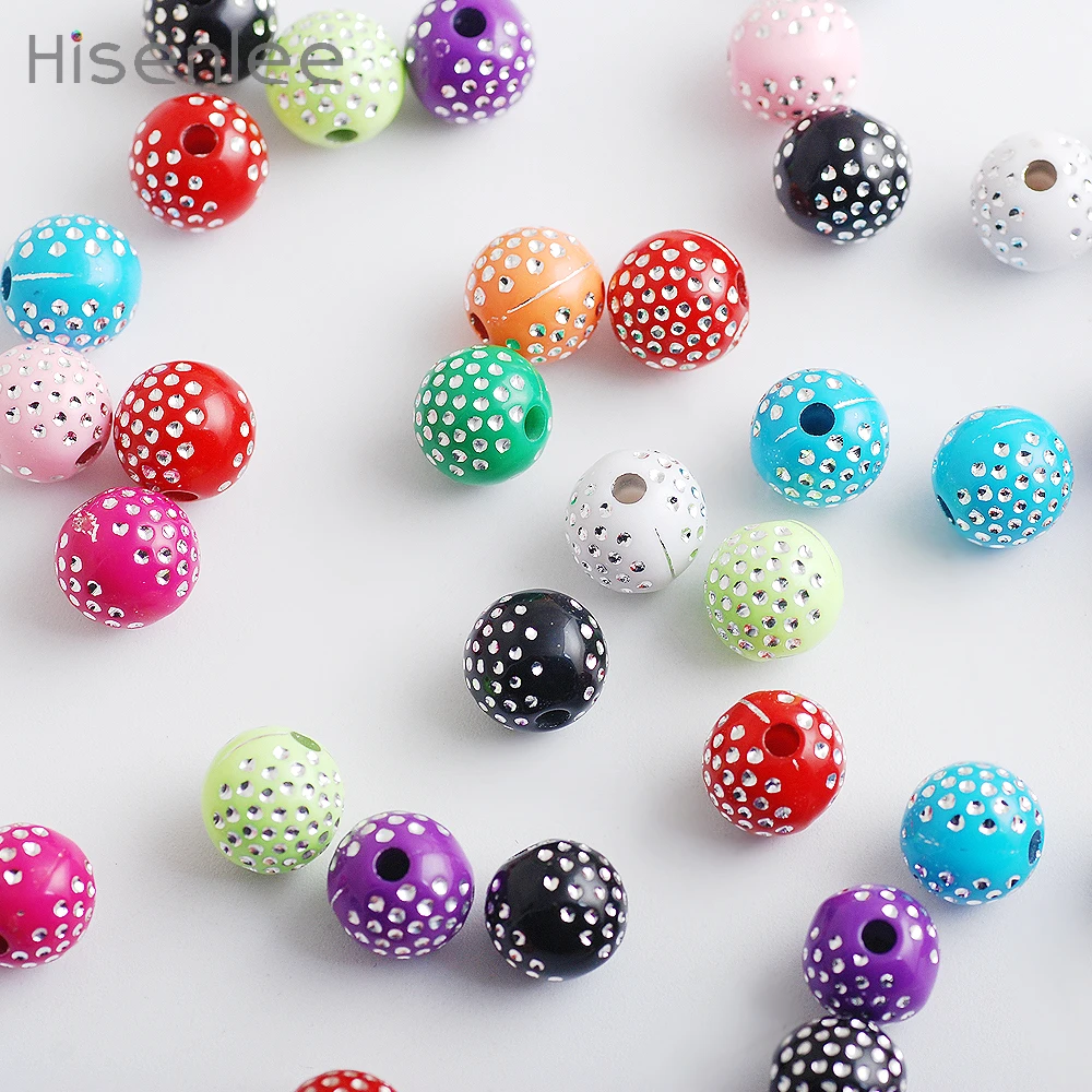 Hisenlee Very cool 10mm/100 pcs Bright Shiny Round Acrylic Rhinestones Charms Bead Girl / boy Ornamental beads DIY /gift | Украшения и