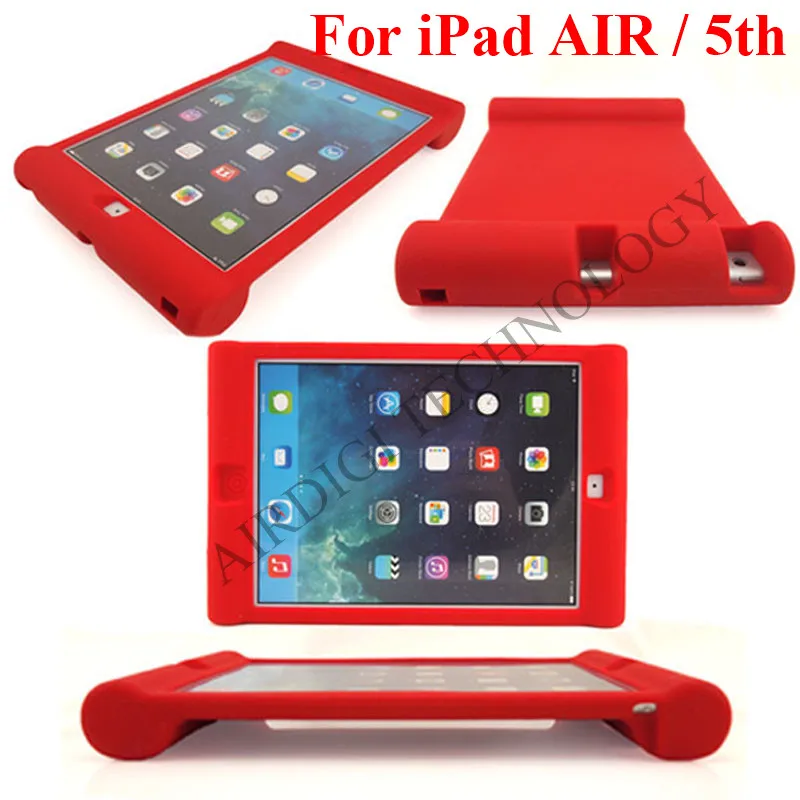 no kickstand Смарт-чехол с подставкой Чехол для iPad 5 iPad Air 1 чехол Дети дети Безопасный силиконовый для iPad Air 1 защитные чехлы конфеты цвета - Цвет: no kickstand