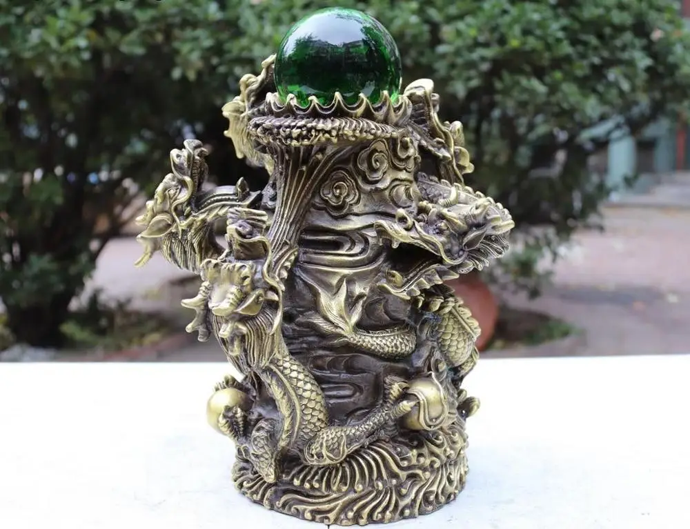 Китай (материк) собрать корпус из латуни Медь Feng Shui пять богатство игры драконов