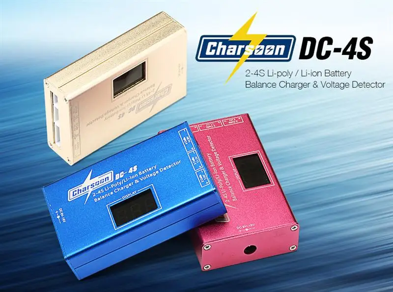 Charsoon DC-4S 2-4S Li-poly/Li-ion аккумулятор баланс зарядное устройство детектор напряжения адаптер питания для радиоуправляемой модели квадрокоптера