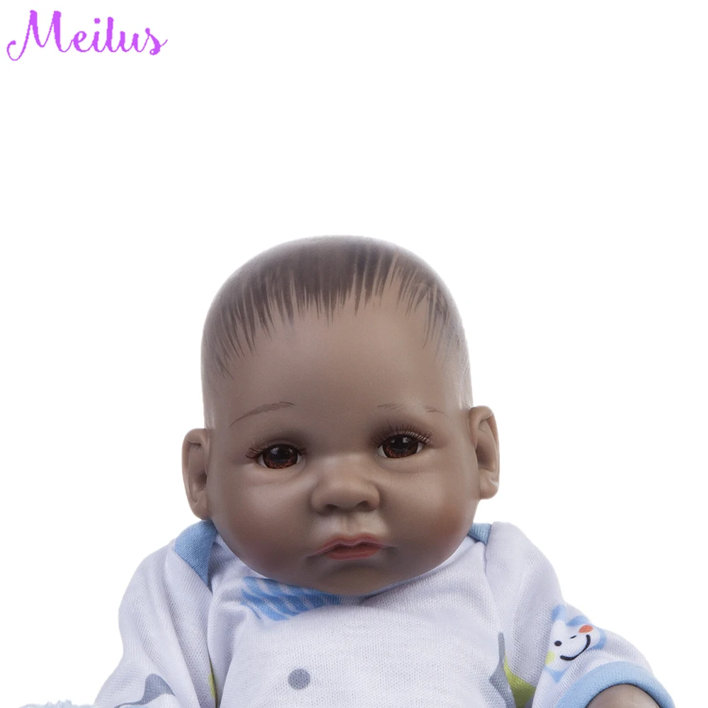 10 дюймов полный корпус черного цвета силиконовые перерожденные куклы живые