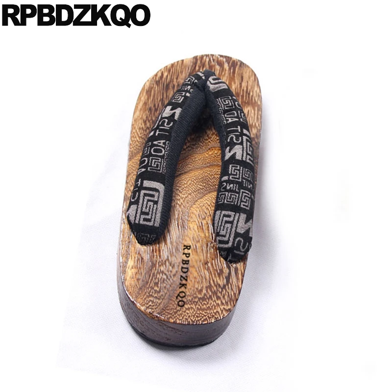 Шлепанцы Geta с открытым носком без застежки повседневные японские шлепанцы