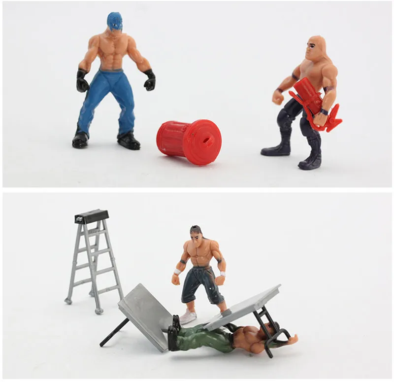 Набор мини фигурок и аксессуаров для борьбы мальчиков 12 игроков|wrestling ring|action figure