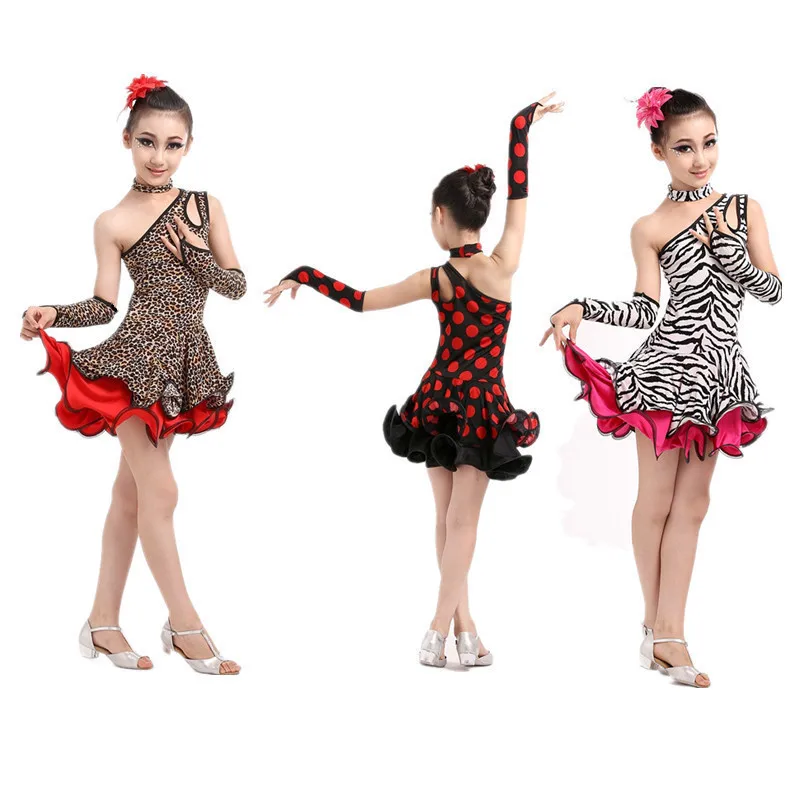 Леопардовое женское платье для латиноамериканских танцев|dance dress for girls|latin dance