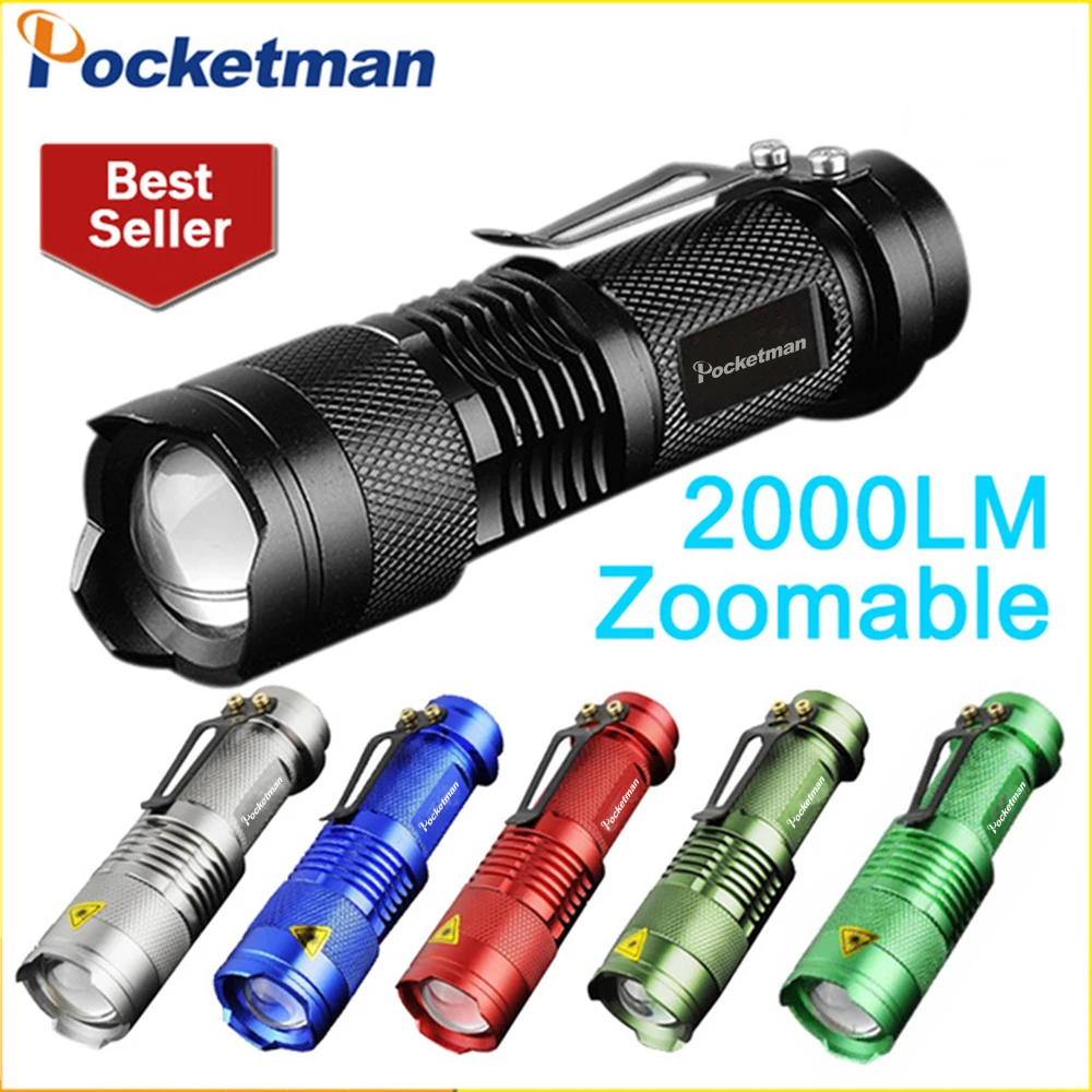 Мощный светодиодный фонарик Q5 2000LM мини-лампа De Poche LED Laterna 3 режима масштабируемый