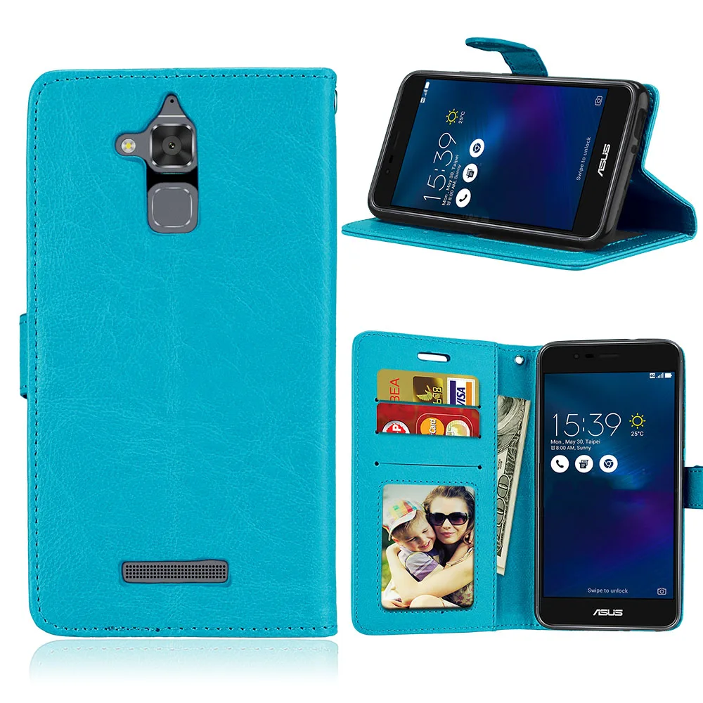 Кожаный чехол-книжка для Asus ZenFone 3 Max ZC520TL X008D, винтажный Чехол-кошелек, чехол-подставка из ПУ+ ТПУ, держатель для карт, сумки для Asus 3 Max