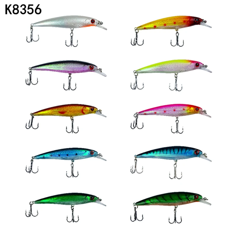 K8356 10 шт./лот 14 см 13 5 г плавающая приманка в виде гольяна лазерная жесткая
