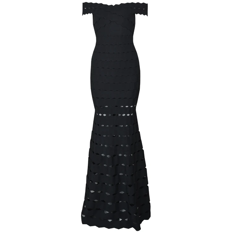 Платье женское черное розовое с вырезом лодочкой длина до пола длинное без