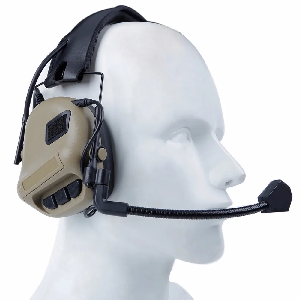 Tactical Headset Headband Wearing Version without Sound Pickup & Noise Reduction Function Headphone Communication for Shooting |