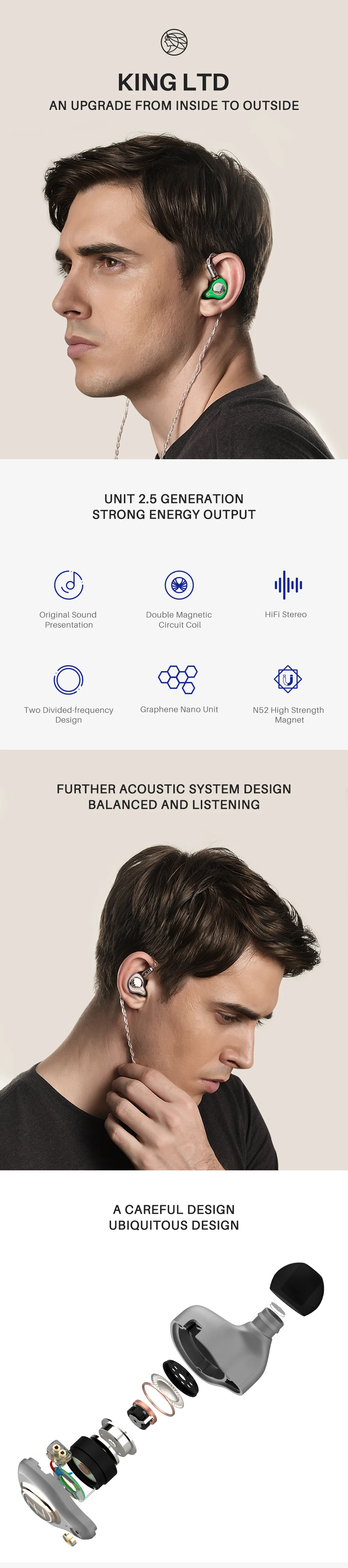 Ароматный Zither TFZ KING LTD музыкальный монитор наушники HIFI наушники-вкладыши шумоподавление наушники 2Pin интерфейс металл
