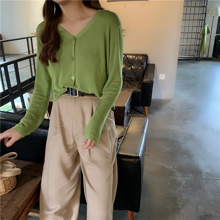 Женская тонкая трикотажная футболка с длинным рукавом и пуговицами сексуальная