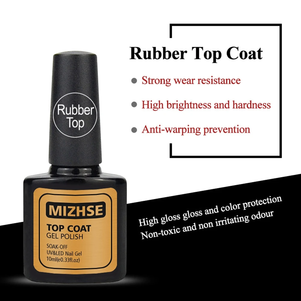 Rubber Top MIZHSE 10 набор пластиковых бутылок для шампуней/кремов продлить Набор для маникюра гель-лаком био-Гели Soak Off УФ-лампы для ногтей арт гель Лак акриловый строительный УФ-гель Советы Гель продлевающий половой акт - Цвет: Rubber Top
