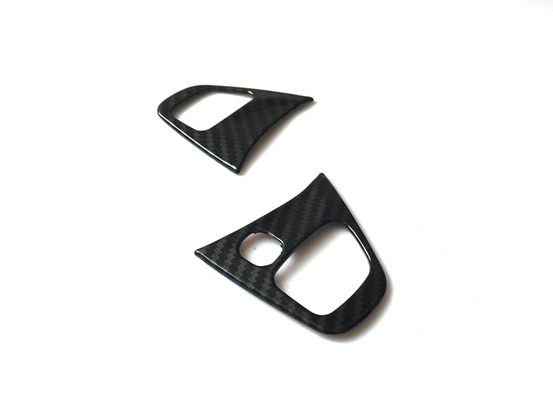 Для Renault Clio 4 Clio4 2013 14 15 16 17 ABS углеродное волокно рулевое колесо накладка наклейка аксессуары для интерьера 2шт