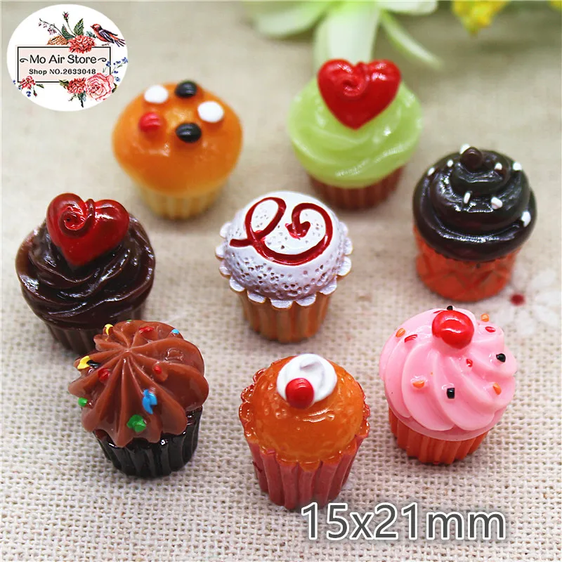 Чашка для мороженого 10 шт десерт 3D Смола Flatback Кабошон миниатюрная еда искусство