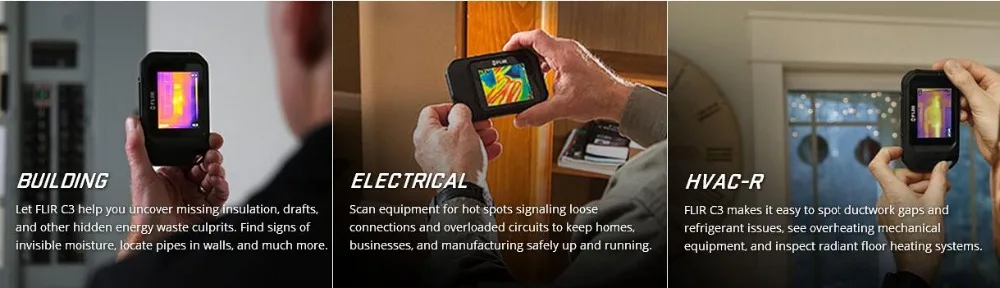 FLIR C2/C3-Wi-Fi, все новые оригинальные инфракрасные тепловизоры, термальная камера карманного размера, ИК-камера, датчик тепла, FLIR C2/C3